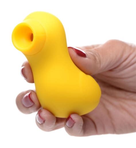 Sucky Ducky Silicone Clitoral Stimulator Yellow Suction Vibrator
