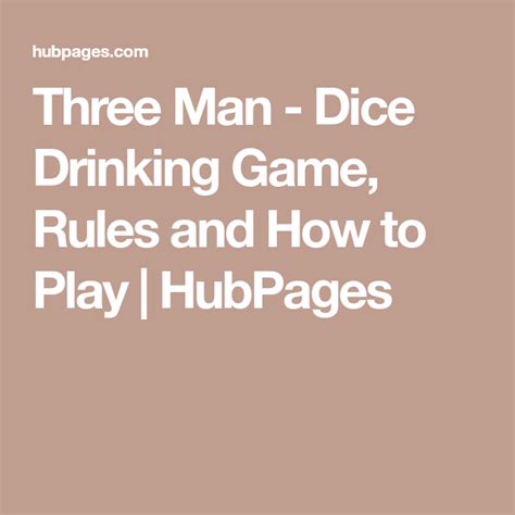 Three Man - Dice Drinking Game, Rules and How to Play | Drinking games