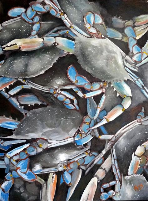 Biloxi Blue Crabs Painting By Kristen Cook Fine Art America