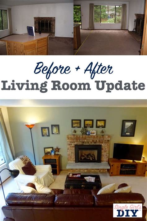 Living Room Update Before After Living Room Update Living Room On A Budget Rustic Living