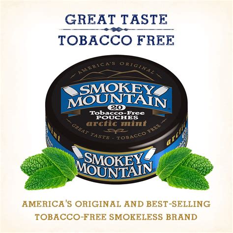 Smokey Mountain Pouches Arctic Mint 1 Can Nicotine Free And