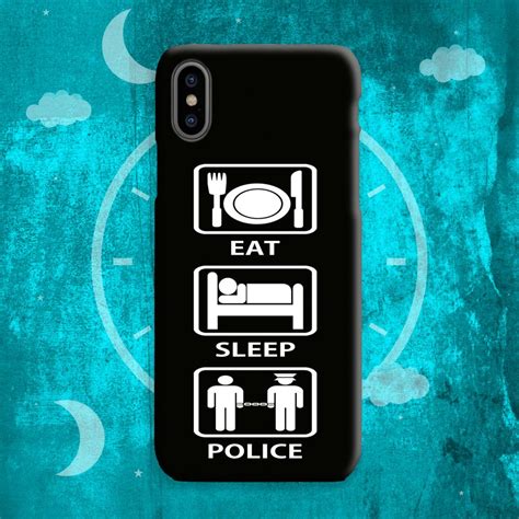 Apple iphone 11 pro max silicone case $39 from apple, here, or from $31, an $8 discount from amazon, here. "Eat. Sleep. Police." Mobile Phone Case | UK Cop Humour