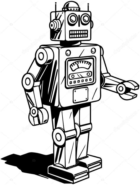 Clipart Retro Robot Retro Robot — Stock Vector © Retroclipart 55674029