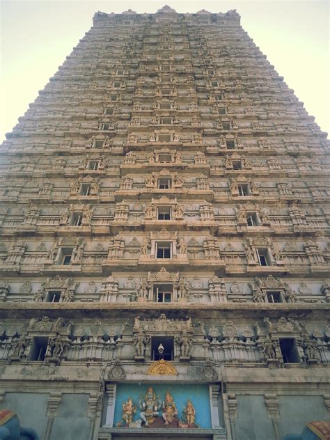 Front View Of Gopura Murudeshwar Temple My India