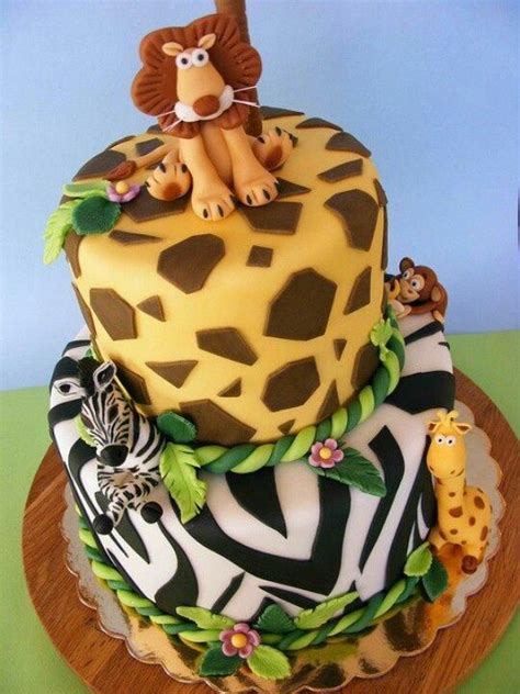 Wild Animals Cake Junglesafari Pinterest Animal Cakes Wild