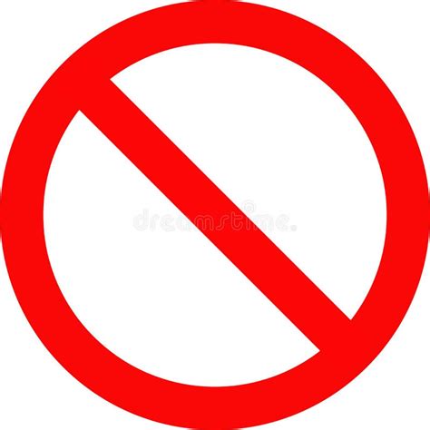 Prohibited And Forbidden No Red Circle With Double Slash Or Cross Sign
