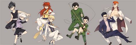 Yu Yu Hakusho And Hunter X Hunter Hiei And Killua Kurama And Kurapika