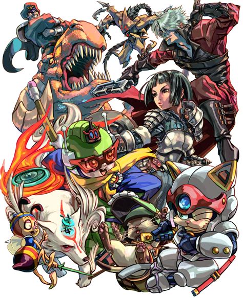 Monster Hunter Dante Felyne Amaterasu M Bison And 2 More Street Fighter And 7 More Drawn