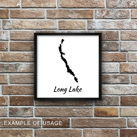 Long Lake Maine Map Svg Map Vector File Instant Download Etsy