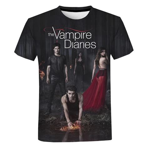 New Tv Series T Shirt The Vampire Diaries 3d Printed Streetwear Men