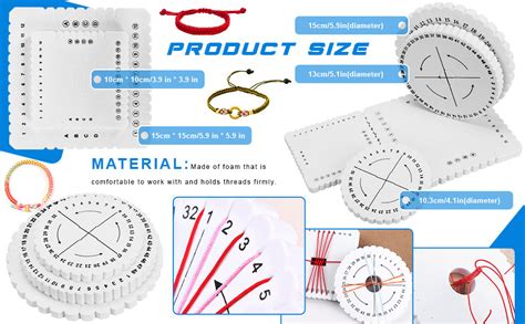 Amazon Billioteam Pieces Braiding Disk Round Square Kumihimo