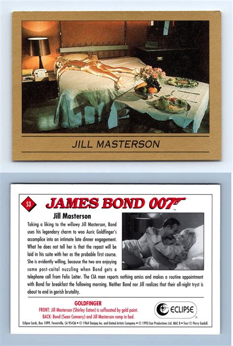 Jill Masterson 53 James Bond 007 Series 1 Eclipse 1993 Trading Card