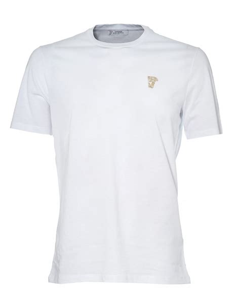 Versace Collection Mens 12 Medusa Logo T Shirt White Tee