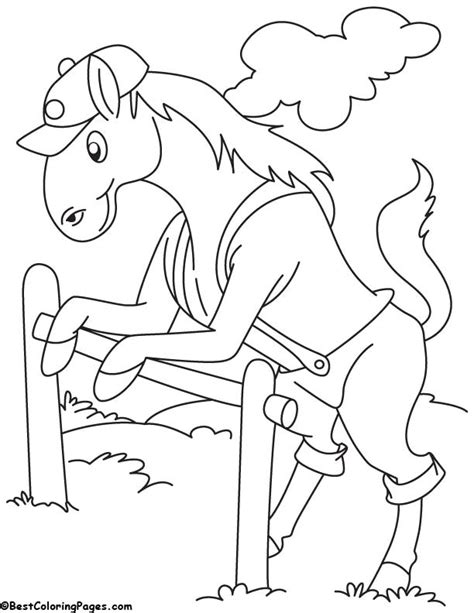 Racing horse coloring page | Download Free Racing horse coloring page