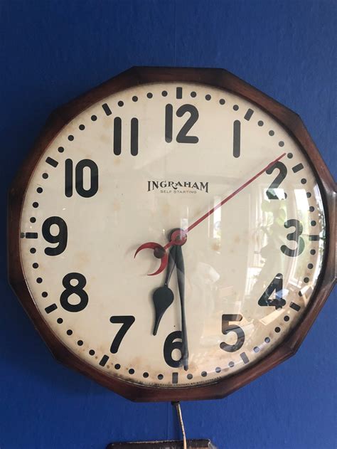 RARE Restored Ingraham Electric Wall Clock Unique Modele Etsy