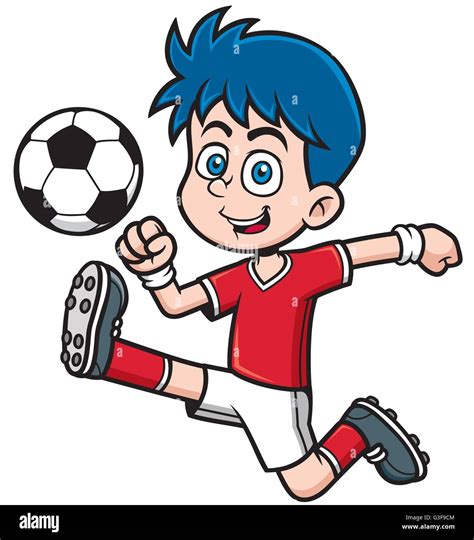 Vector Illustration Of Soccer Player Cartoon Stock Vector