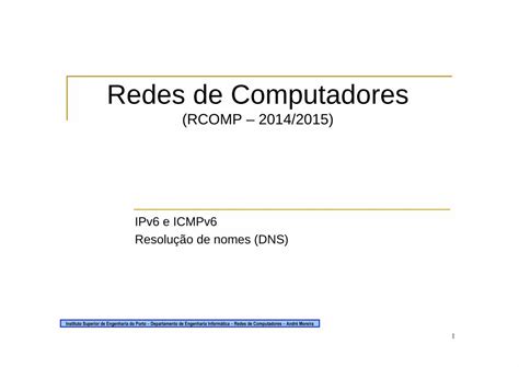 PDF Redes De Computadores Dei Isep Ipp Ptandre Doc RCOMP T Pdf