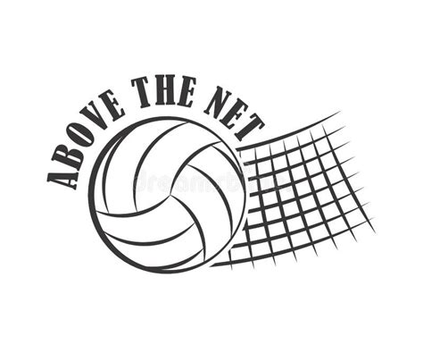 Logo Volleyball Fait Avec Un Style De Dessin Volley Ball Survolez Un