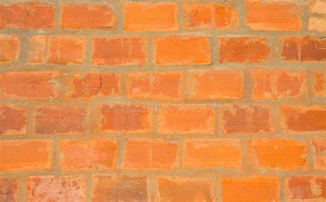 Old Orange Brick Wall Texture Abstract Background Stock Photo Image