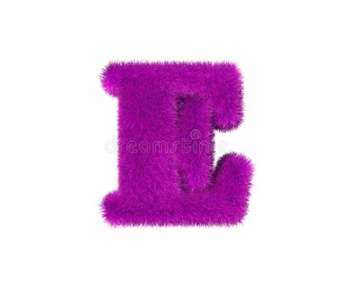 Pink Wool Alphabet Isolated On White Letter E Fashion Concept 3d