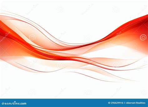 Abstract Red And White Waves On A White Background Stock Illustration
