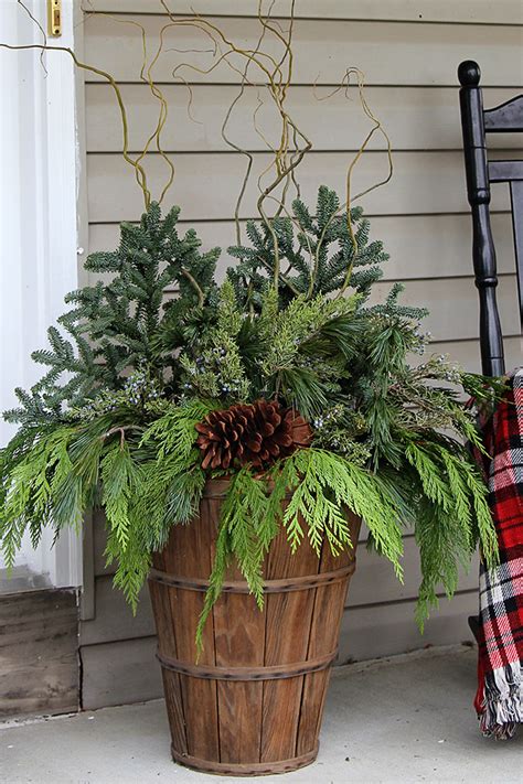 How To Make Winter Porch Pots House Of Hawthornes