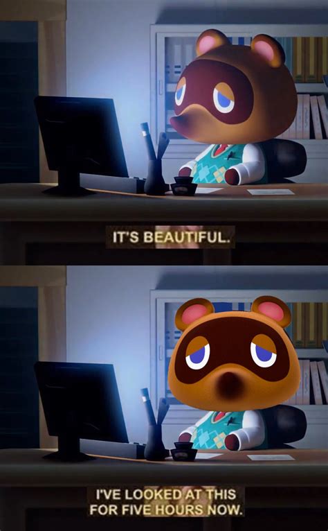 Animal Crossing Fans After The Direct Tom Nook At A Desk Know Your Meme