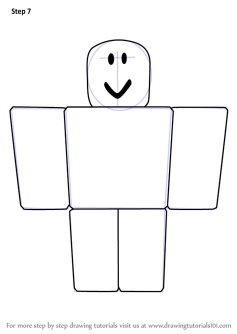 Learn How To Draw Noob From Roblox Roblox Step By Step Drawing Tutorials Drawing Tutorial