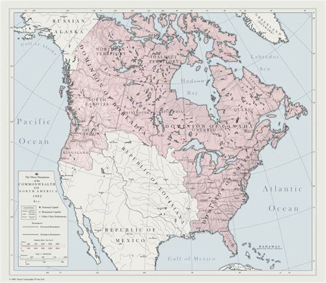 British North America In 1882 Imaginarymaps