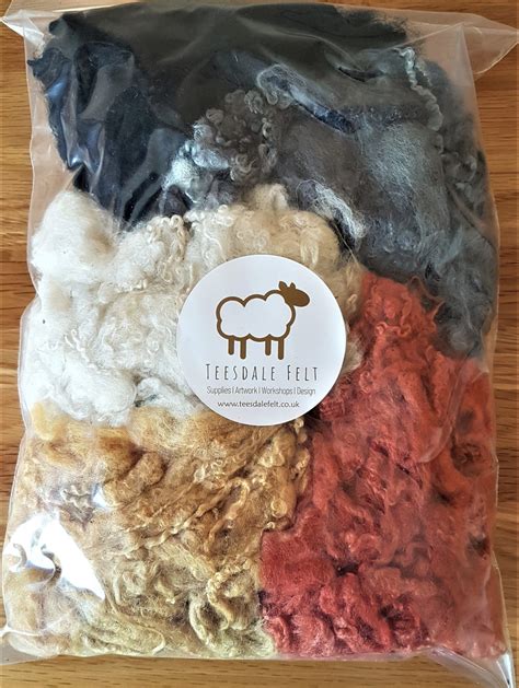 100g Teesdale Felt Dyed Curly Wool Locks For Wet And Needle Felting