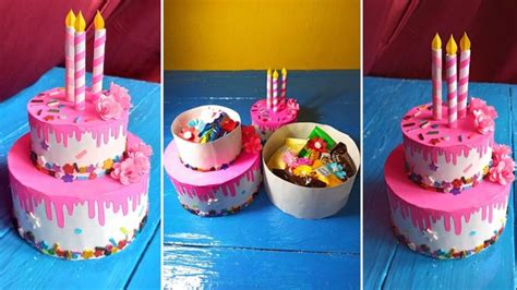 How To Make Paper Cake Box Diy Paper T Box Cake Paper Craft