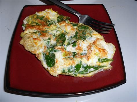 Budget Epicurean Spinach And Feta Egg White Omelet