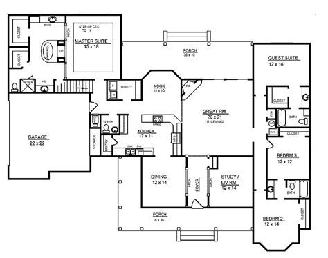 4 Bedroom Open House Plans 4 Bedroom House Plans House