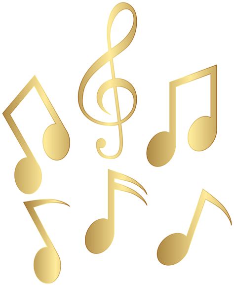 Please use and share these clipart pictures with your friends. Golden Music Notes Transparent Image | Gallery Yopriceville - High-Quality Images and ...