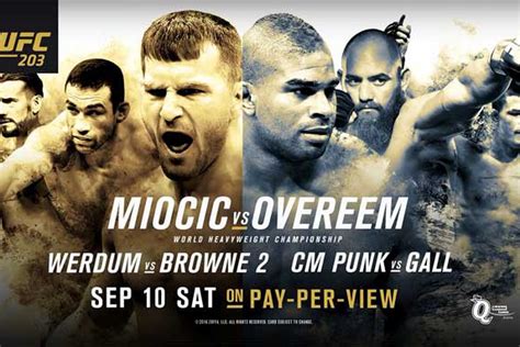 Ngannou will be fighting in the main event as he takes the current record is two title defenses in the heavyweight division, which miocic has already matched with wins over alistair overeem and junior. UFC 203: Miocic vs. Overeem main card live results ...
