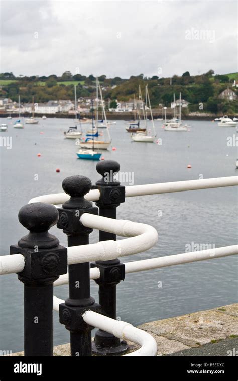Pier Falmouth Harbour Cornwall Uk Stock Photo Alamy