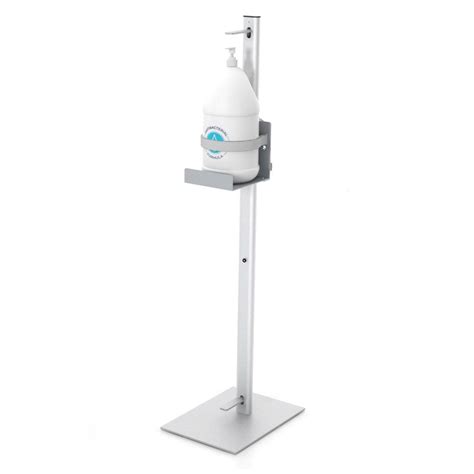 Foot Operated Hand Sanitizer Dispenser Stand Silver The Ppe Warehouse