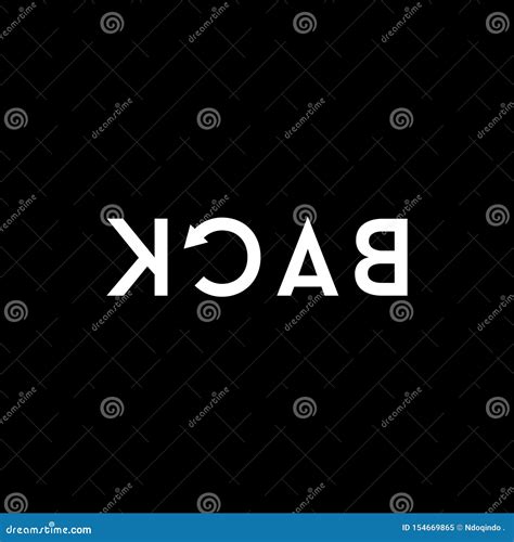 Back Word Mark Logo Design Stock Vector Illustration Of Letter 154669865