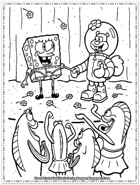 Spongebob Squarepants Coloring Pages Free Printable Kids Coloring Pages