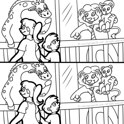 Find 5 Differences Coloring Page To Print And Download Gambaran