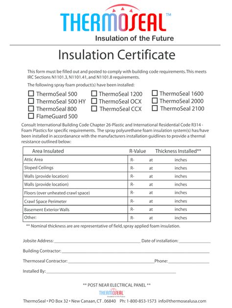 Insulation Certificate Pdf Fill Out And Sign Online Dochub