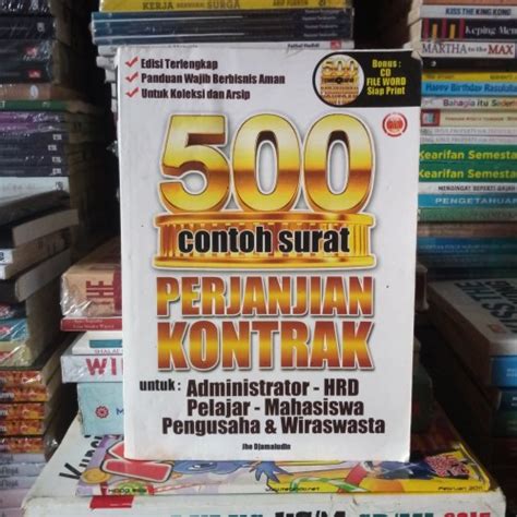 Jual Buku Original 500 Contoh Surat Perjanjian Kontrak Bekas Kota Depok Abc Ampel Books