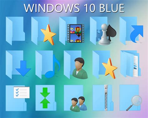 Windows 10 Blue Icon Pack