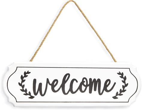 Wall Mounted Welcome Sign For Front Door Porch Decor Rustic Wood