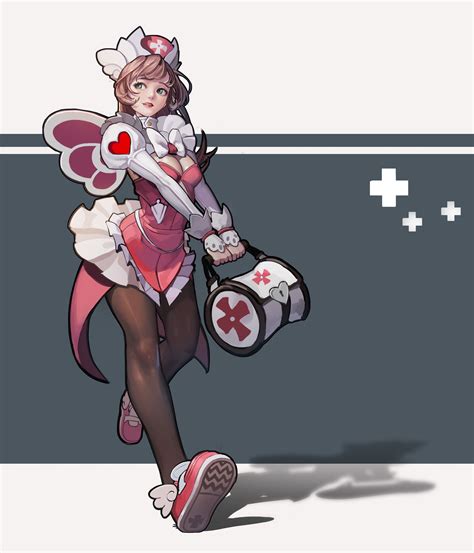 artstation nurse 조 영재 character art anime character design game character design