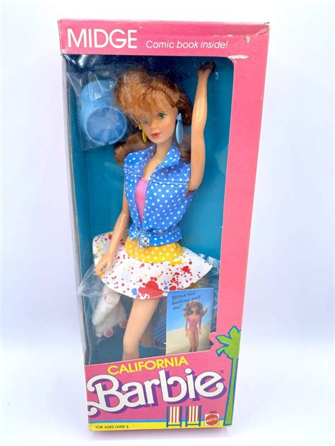 NIB BARBIE DOLL 1987 CALIFORNIA DREAM MIDGE VINTAGE 4442 Values MAVIN