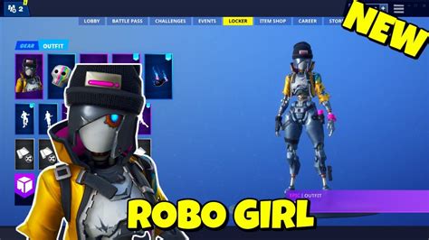 New Robot Girl Rebel Skin In Game Fortnite Youtube