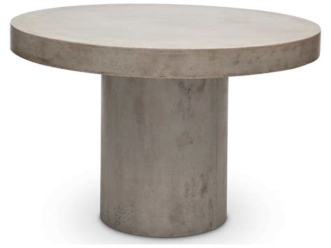 Gray Concrete Pedestal Outdoor Coffee Table Freddie Side Table By