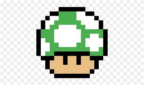 Algunas imágenes para que los vean de más cerca: Hongo Verde - Pixel Mario Green Mushroom, HD Png Download ...