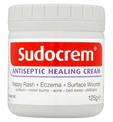 Sunburn, minor burns, surface wounds, acne, chilblains. all Sudocrem | Sudocrem - Boots
